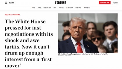 美国政府急于达成贸易协议“立标杆”但别国并不急