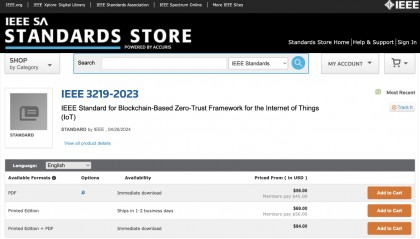 由中国主导的全球首个“区块链+物联网安全”国际标准正式发布