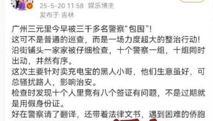 “3000名警察突击检查非法滞留外国人”？官方回应
