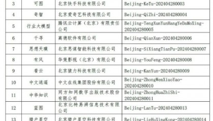 “网信北京”公布AI备案新进展 腾讯云计算、小米、快手等19家获通过