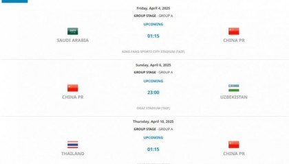U17亚洲杯赛程：中国队4月4日凌晨小组赛首轮对阵东道主沙特