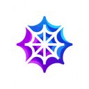 蜘蛛直播网站Logo，橙色蜘蛛图标搭配品牌文字